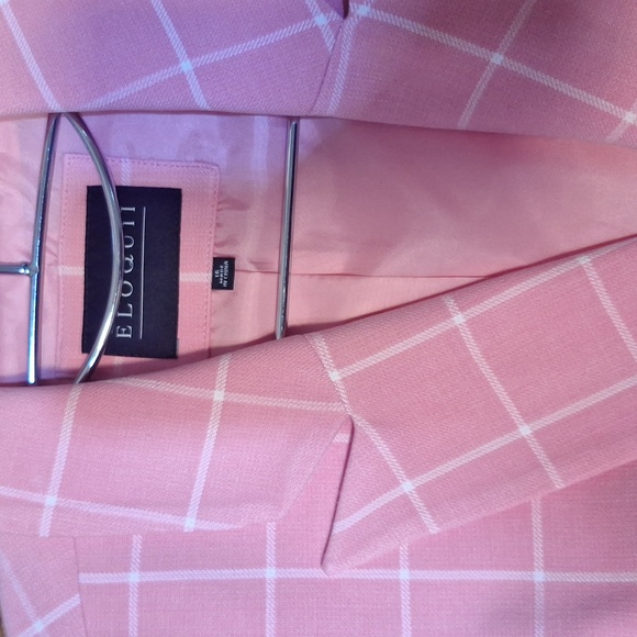 Pink Plaid Blazer and Skirt Set - Picture 2 of 3